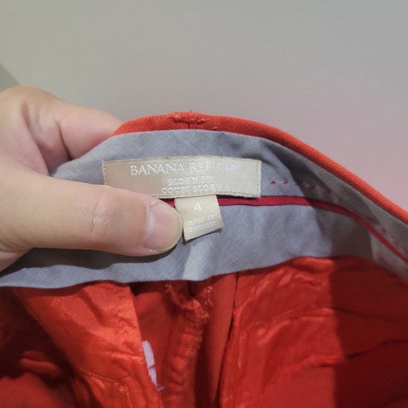 Red stretch pants - Picture 3 of 4